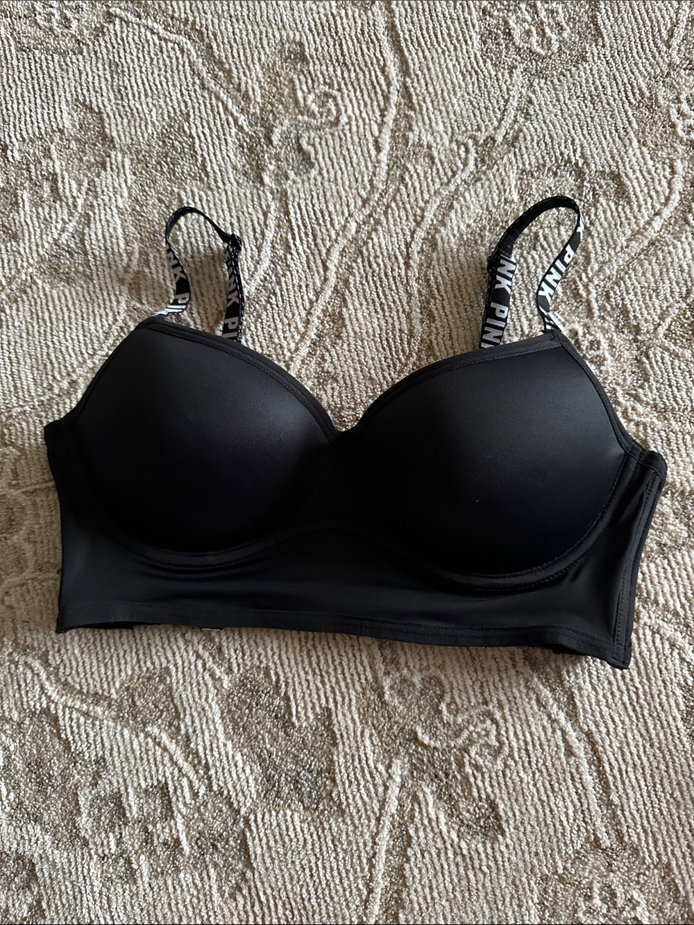 PINK Victoria's Secret Black Convertible Strap Bralette - M